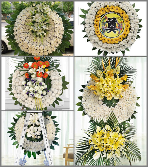 山东青岛莱西市龙水街道北埠村花圈速递